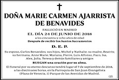 Marie Carmen Ajarrista de Benavides